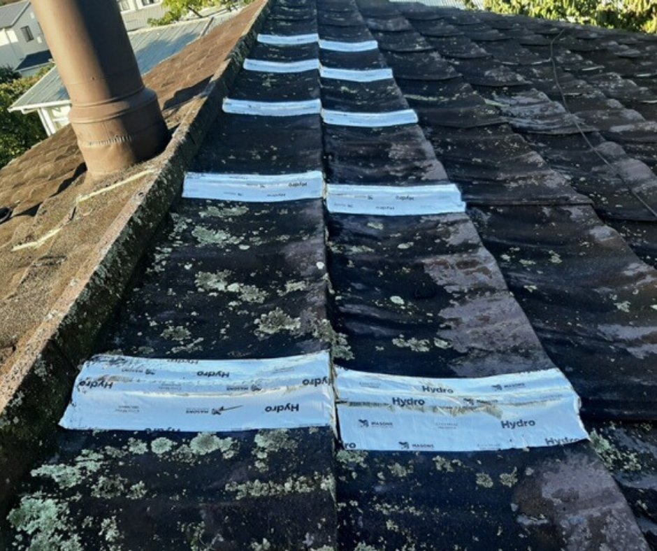 Ridge capping repair with Hydro membrane barrier